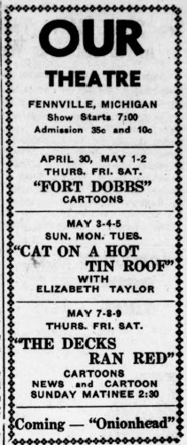 Our Theatre - 1 May 1959 Ad (newer photo)